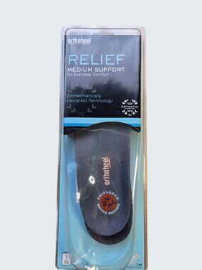 New Orthaheel Relief Medium Support Insoles Sz: Small (Men 5.5โ7 / Women 6.5โ8)